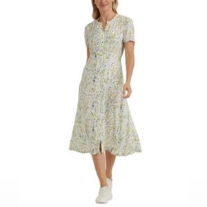 Lucky Brand Penelope Floral-Print Pleated Dress
